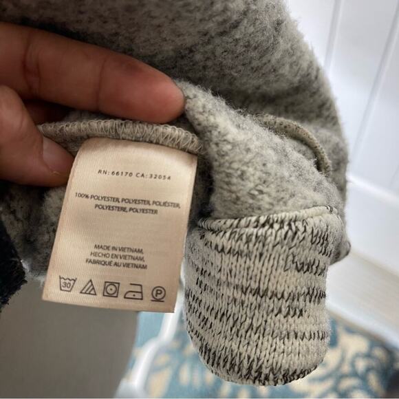 Anthropologie open front fleece lounge athleisure jacket size medium - Picture 3 of 5